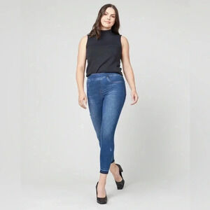 Spanx Distressed Denim Leggings Ankle Skinny Jeans Women Size M